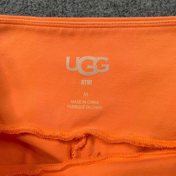 UGG Shorts Womens M Medium Neon Orange Rilynn Biker Organic Cotton Mid Rise - Picture 5 of 11